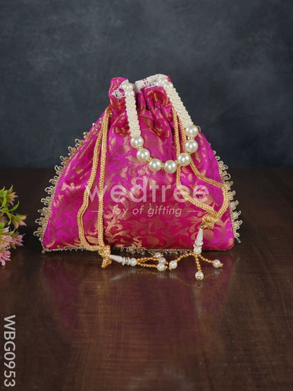 Raw Silk Potli Bag - WBG0953