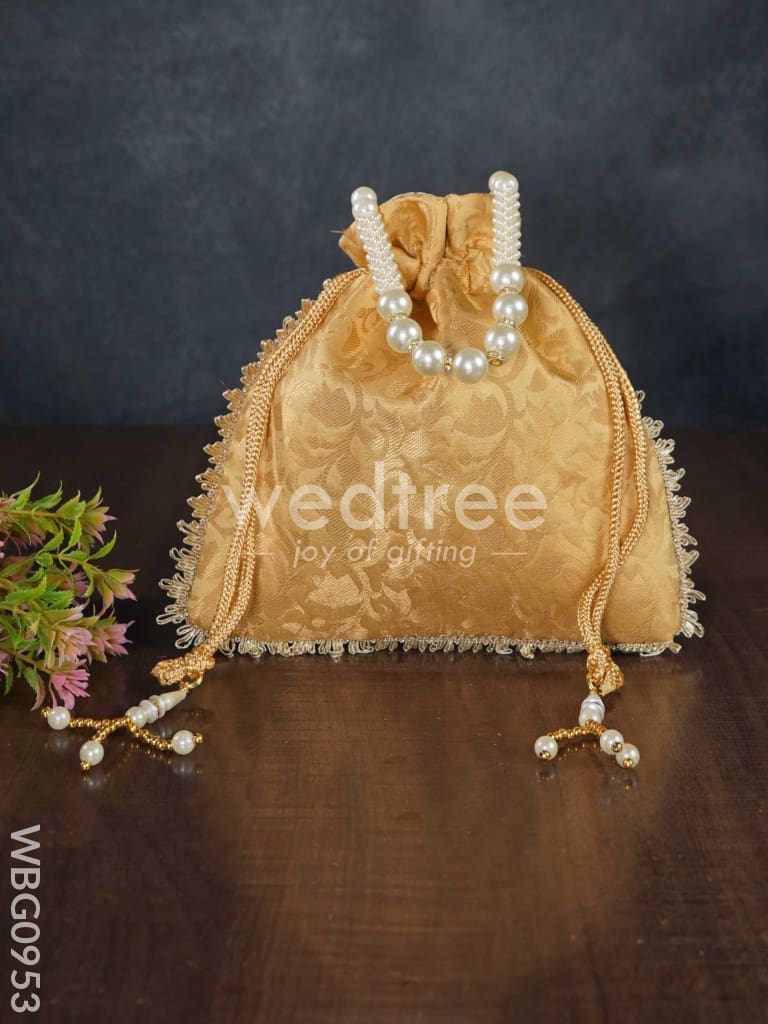 Raw Silk Potli Bag - WBG0953