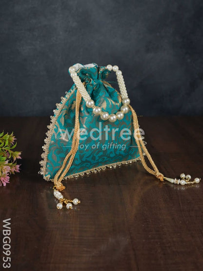Raw Silk Potli Bag - WBG0953