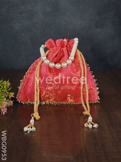 Raw Silk Potli Bag - WBG0953