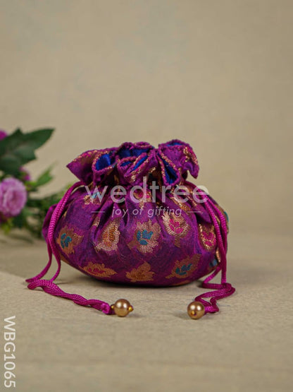 Raw Silk Potli Bag - WBG1065