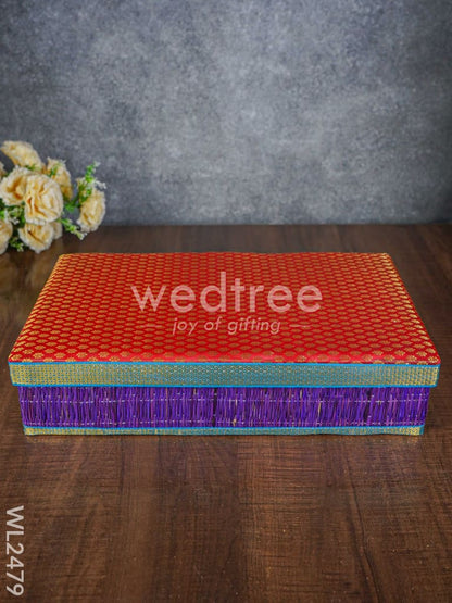 Rectangular Korai Mat Saree Box - WL2479