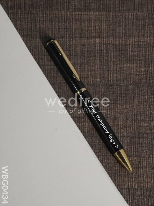 Roller Ball Point Pen (Metallic Black with Gold Finish) - WBG0434