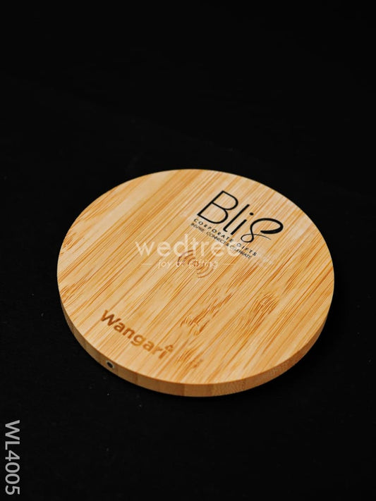 Round Bamboo Charger - 15W - WL4005