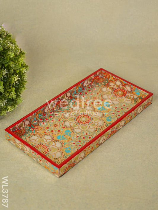 Serving tray with Mandala digital prints - WL3787