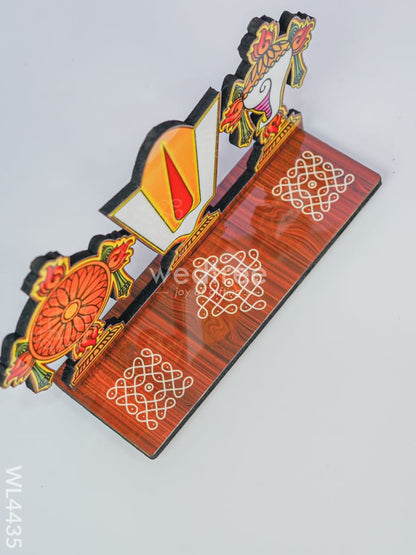 Shank-Chakra-Naama Wall Hanging with Stand - WL4435