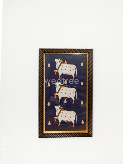 Shreenathji with Pichwai Cow Frames - 17 x 10 inch - Set of 3 - WL4558