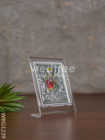 Silver Durga Photoframe with Stand - WBG1239