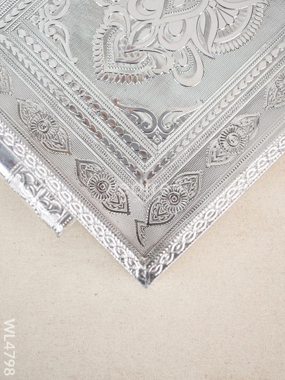 Silver Oxidized Tray - 10 inch - WL4798