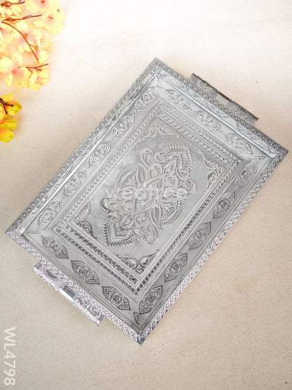 Silver Oxidized Tray - 10 inch - WL4798