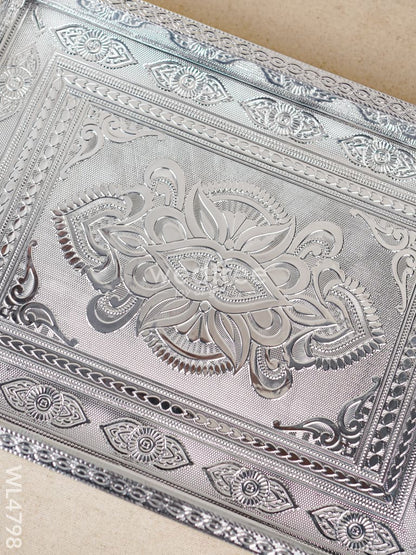 Silver Oxidized Tray - 10 inch - WL4798