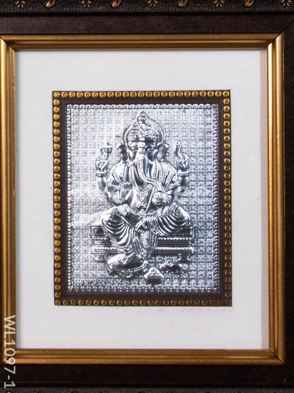 Silver Photoframe Big - Ganesh Lakshmi - WL1097