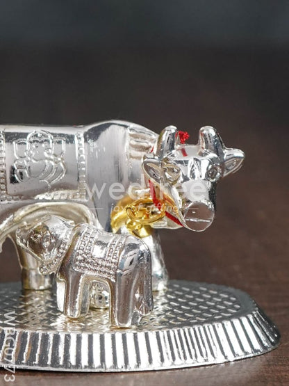 Silver Plated Cow and Calf - WBG0773