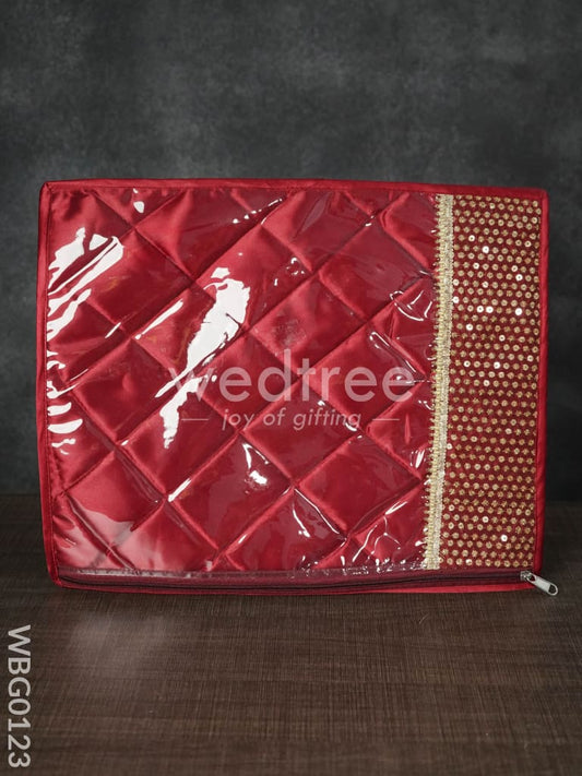 Single Saree Cover with Embroidered Chumki - WBG0123