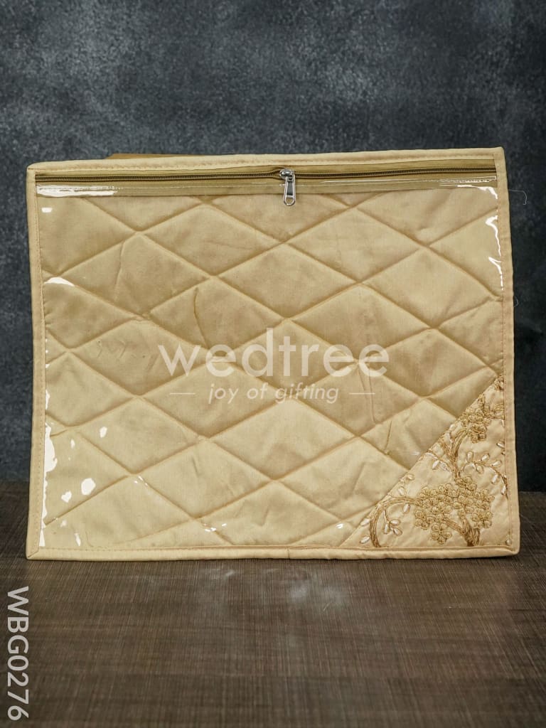 Single Saree Cover with Floral Embroidery - WBG0276
