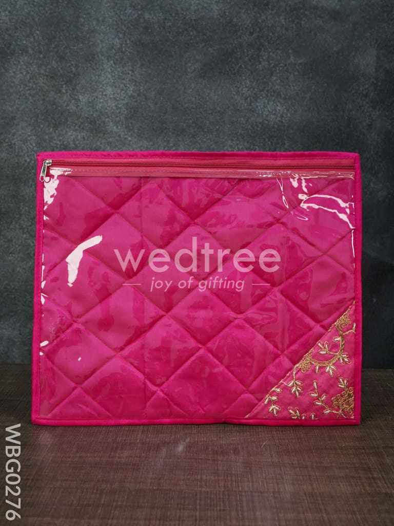 Single Saree Cover with Floral Embroidery - WBG0276