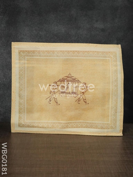 Single Saree Cover with Palanquin Print - WBG0181
