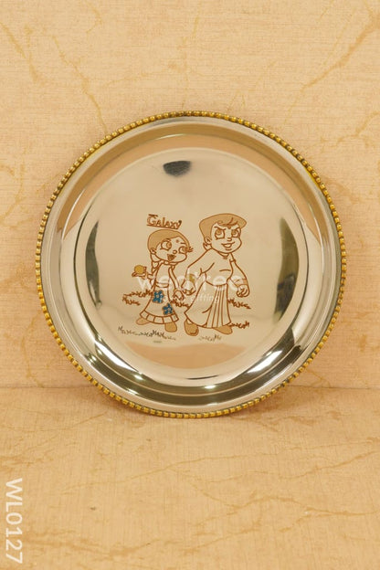 Stainless steel kids plate set - Chhota Bheem - WL0127