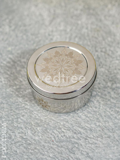 Stainless Steel Poori Box with Floral Engraving - WBG1300