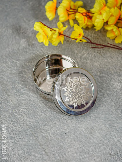 Stainless Steel Poori Box with Floral Engraving - WBG1300
