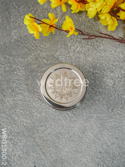 Stainless Steel Poori Box with Floral Engraving - WBG1300