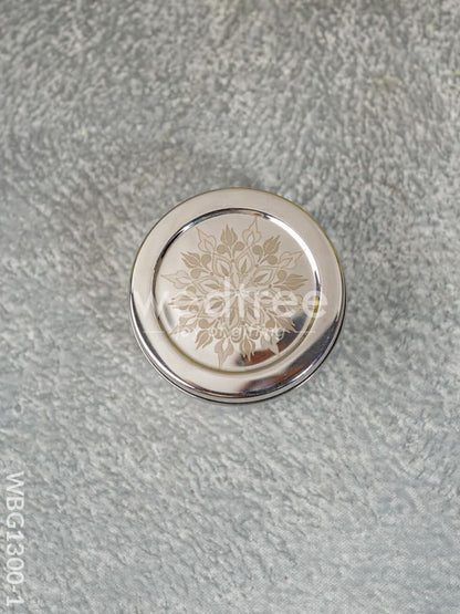 Stainless Steel Poori Box with Floral Engraving - WBG1300