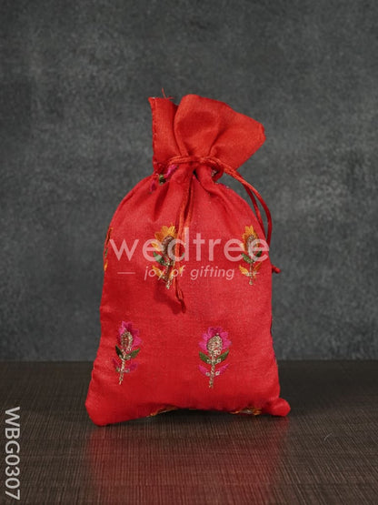 String bag with Floral Embroidery - WBG0307