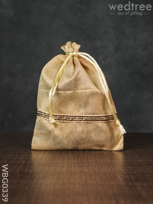 String Bag with Lace -4 X 5Inches - WBG0339