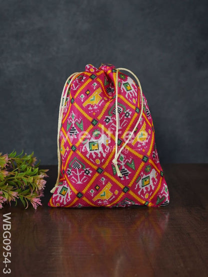 String Bag with Patola Prints - WBG0954