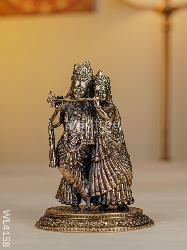 Swarna Golu 1 - Digital Printed Golu Padi & Brass Antique Idols - WL4158