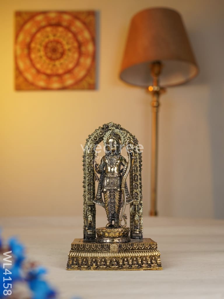 Swarna Golu 1 - Digital Printed Golu Padi & Brass Antique Idols - WL4158