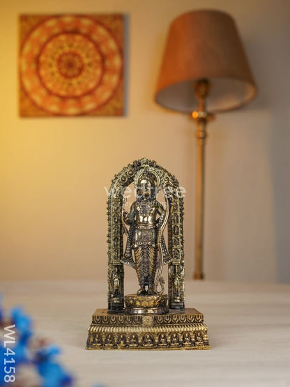 Swarna Golu 1 - Digital Printed Golu Padi & Brass Antique Idols - WL4158