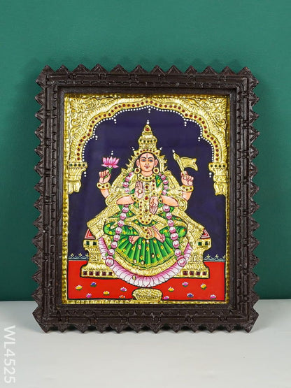 Tanjore Painting - Aadhi Lakshmi - Flat (Gold foil) - 10 x 8 inch - WL4525