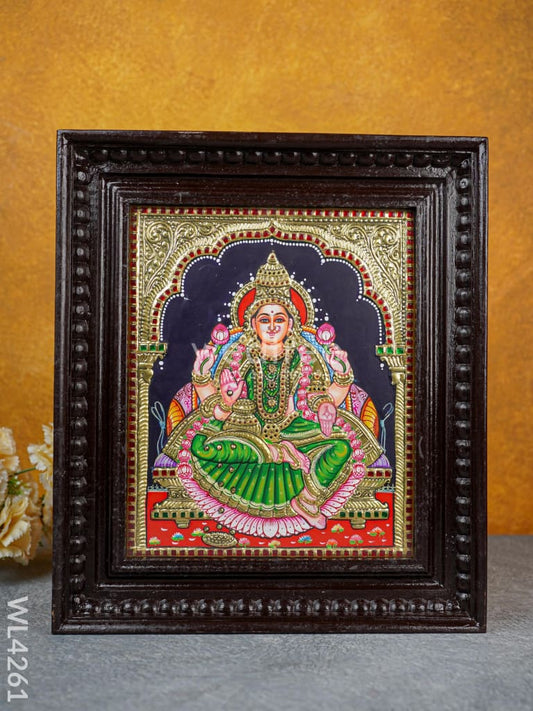 Tanjore Painting - Aishwarya Lakshmi - Flat (Gold Foil) - 12x10 inch - WL4261