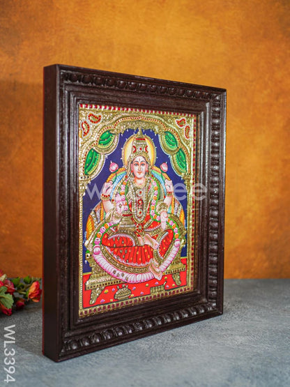 Tanjore Painting Aishwarya Lakshmi - Flat (Gold foil) - 15 x 12 inch - WL3394