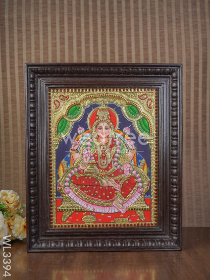 Tanjore Painting Aishwarya Lakshmi - Flat (Gold foil) - 15 x 12 inch - WL3394