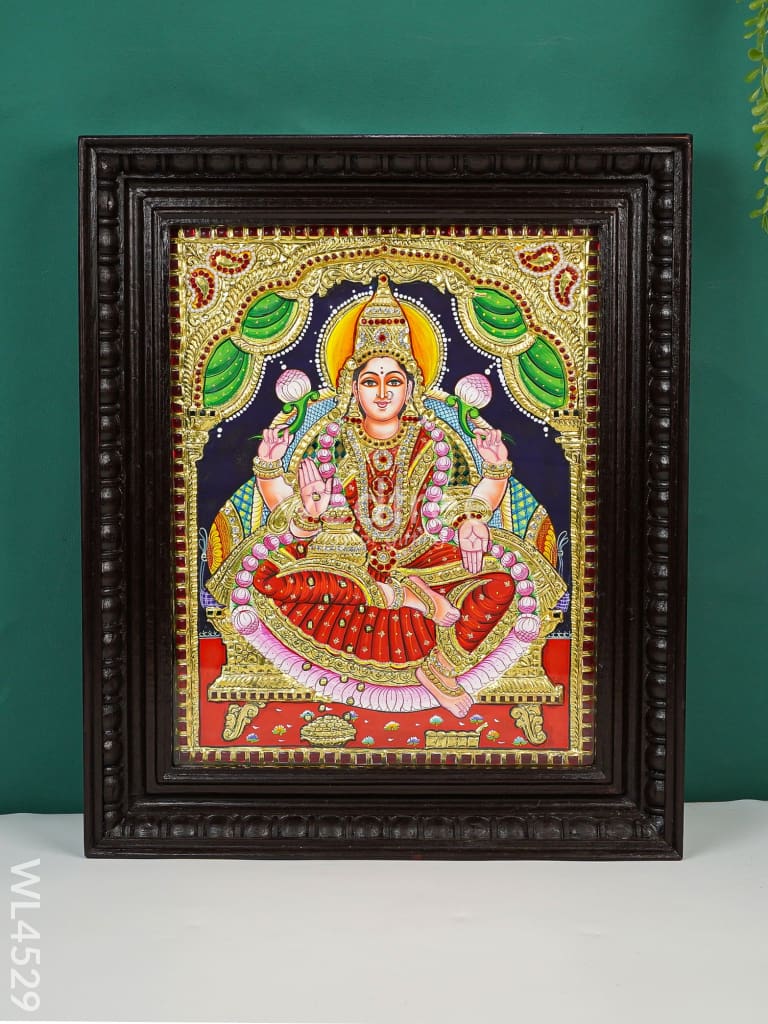 Tanjore Painting - Aishwarya Lakshmi - Semi Embossed - 15x12 inch - WL4529