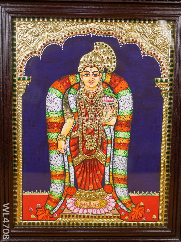Tanjore Painting - Andal - Flat (Gold Foil) - 18x14 inch - WL4708