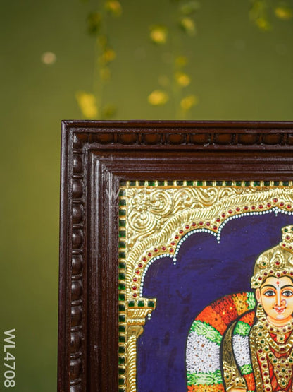 Tanjore Painting - Andal - Flat (Gold Foil) - 18x14 inch - WL4708