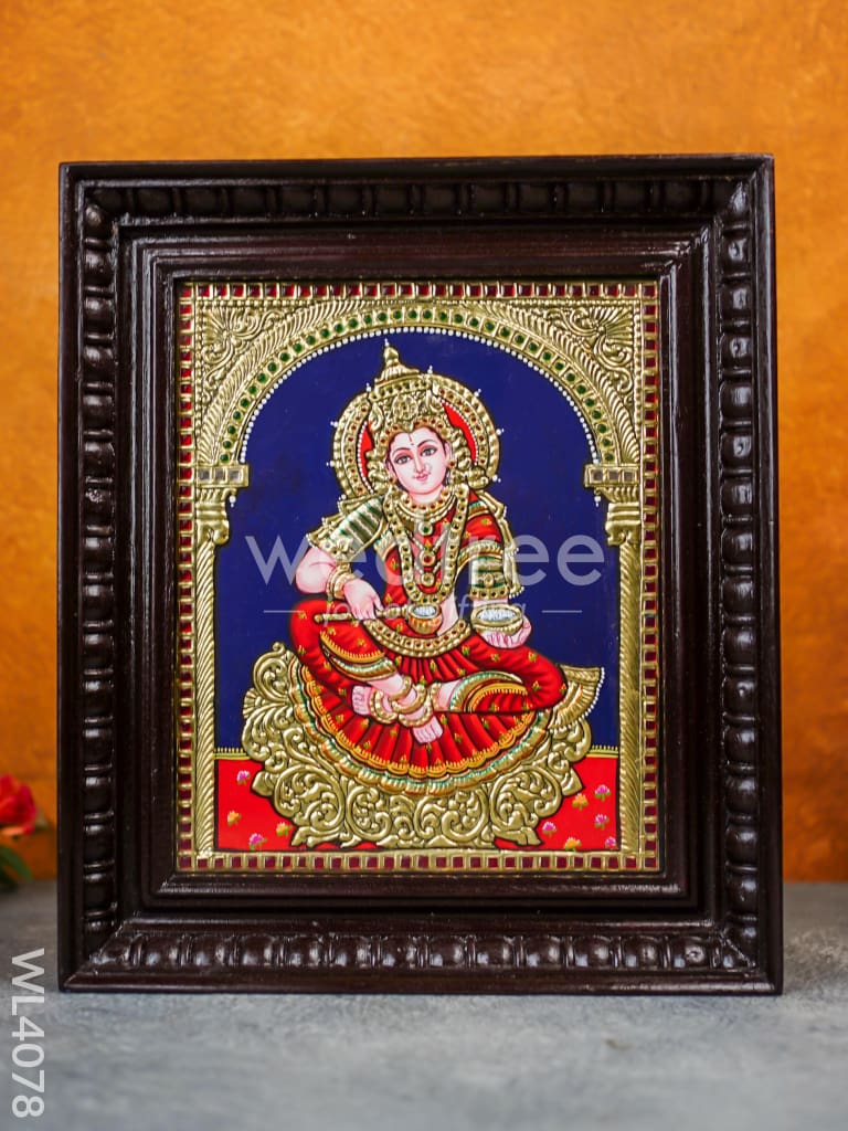 Tanjore Painting - Annapoorani 12 x 10 inch - Flat [Gold Foil] - WL4078