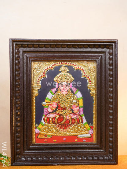 Tanjore Painting - Annapoorani - Flat (Gold Foil) - 10x8 inch - WL4764