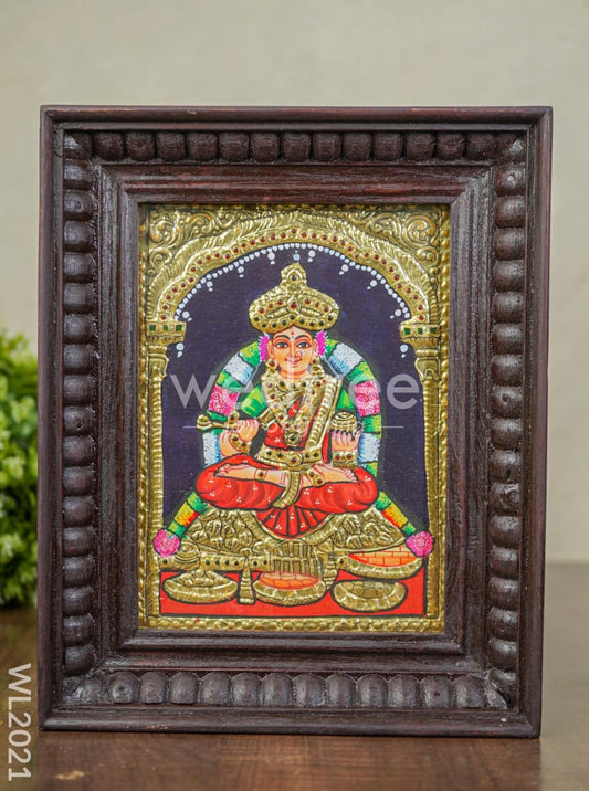 Tanjore Painting - Annapoorani - Flat (Gold Foil) - 8x6 inch - WL2021