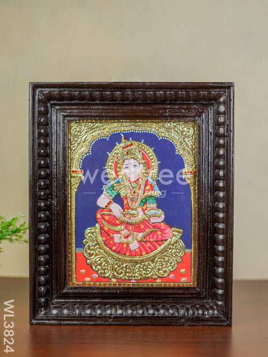 Tanjore Painting - Annapoorani - Semi Embossed - 10x8 inch - WL3824