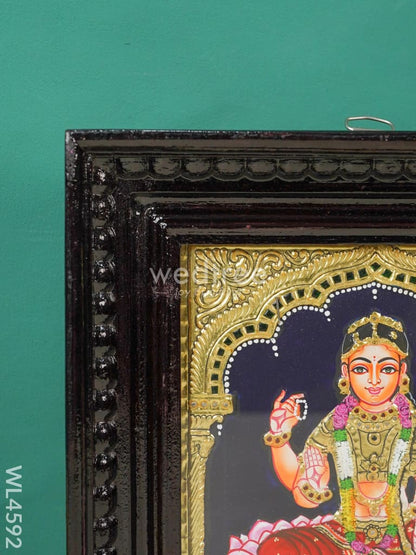 Tanjore Painting - Bala Tripura Sundari - Flat (Gold Foil) - 10x8 inch - WL4592