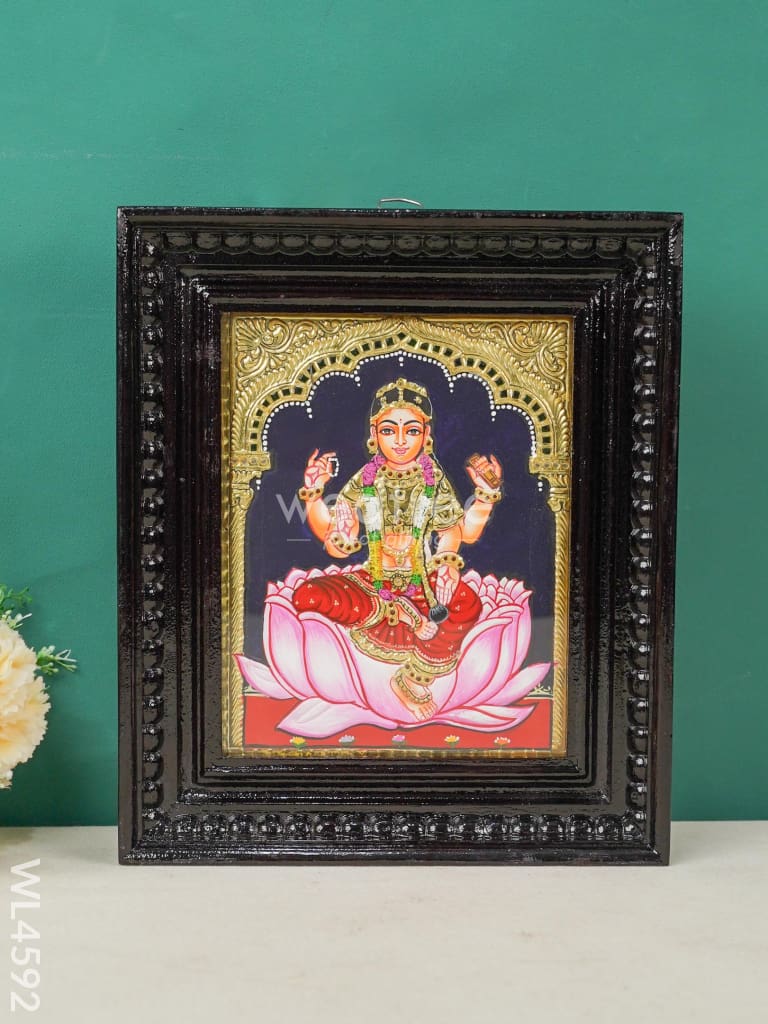 Tanjore Painting - Bala Tripura Sundari - Flat (Gold Foil) - 10x8 inch - WL4592