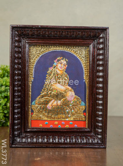 Tanjore Painting Bride - Flat (Gold foil) - 8x6 inch - WL3773
