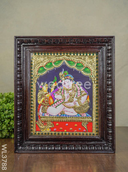 Tanjore Painting - Vithoba Krishna - Flat (Gold Foil) - 12x10 inch - WL3788