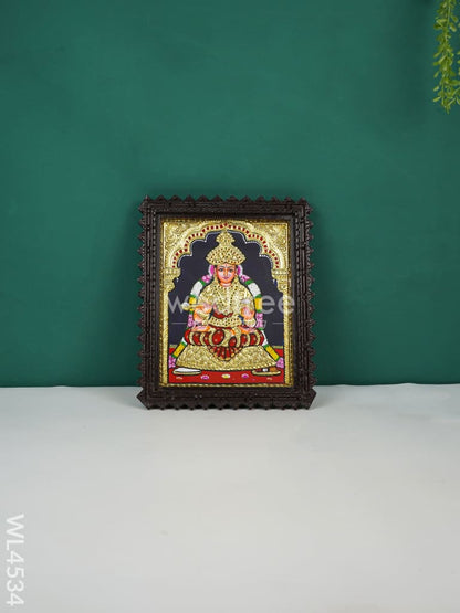 Tanjore Painting (Chettinad Frame) - Annapoorni - Flat (Gold Foil) - 10x8 inch - WL4534