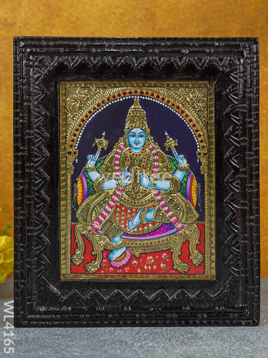 Tanjore Painting (Reverse Chettinad Frame) - Dhanvantri - Flat (Gold Foil) - 10x8 inch - WL4165