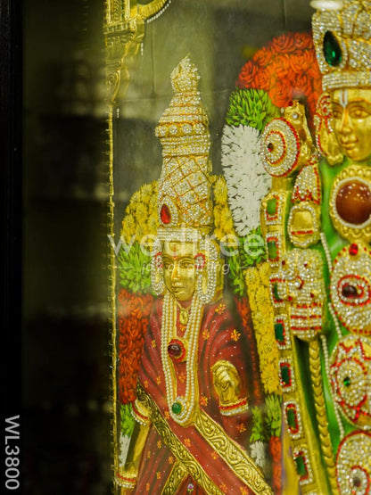 Tanjore Painting (Embossed) Balaji Padmavathi Thayar - 4x3ft - WL3800